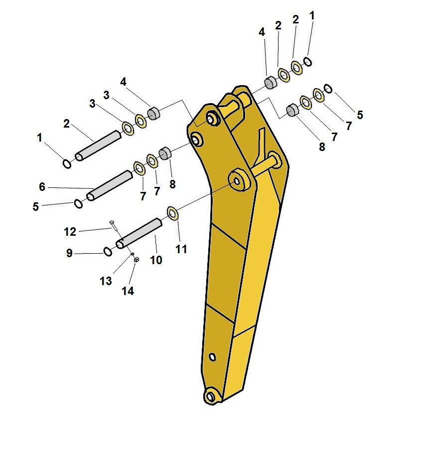 CAT 424B stick parts catalogue.