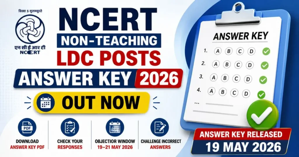 NCERT LDC Posts Answer Key 2026