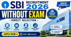 SBI Recruitment 2026 Without Exam