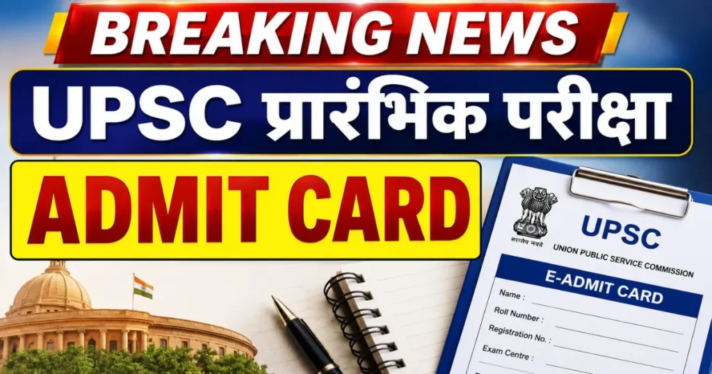 UPSC Pre Admit card 2026 jaari hua