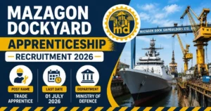 Mazagon Dock Apprenticeship Recruitment 2026